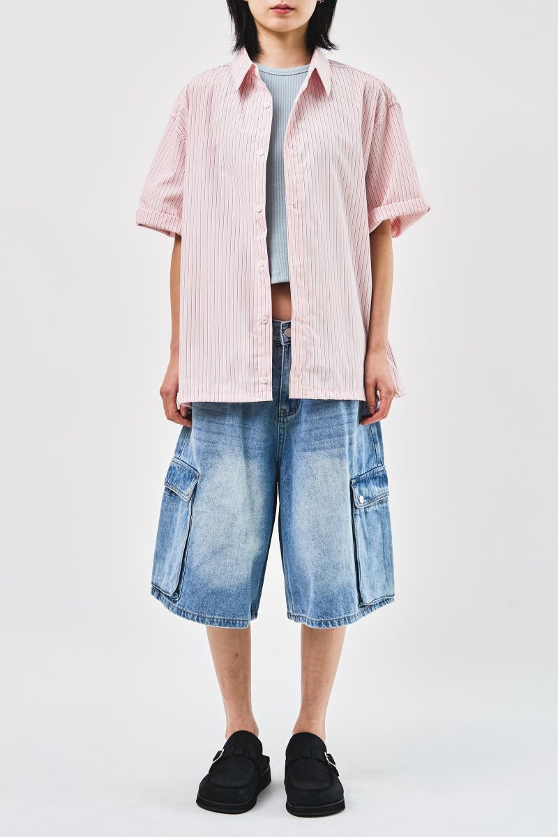 Baek Denim Cargo Bermuda (2color)