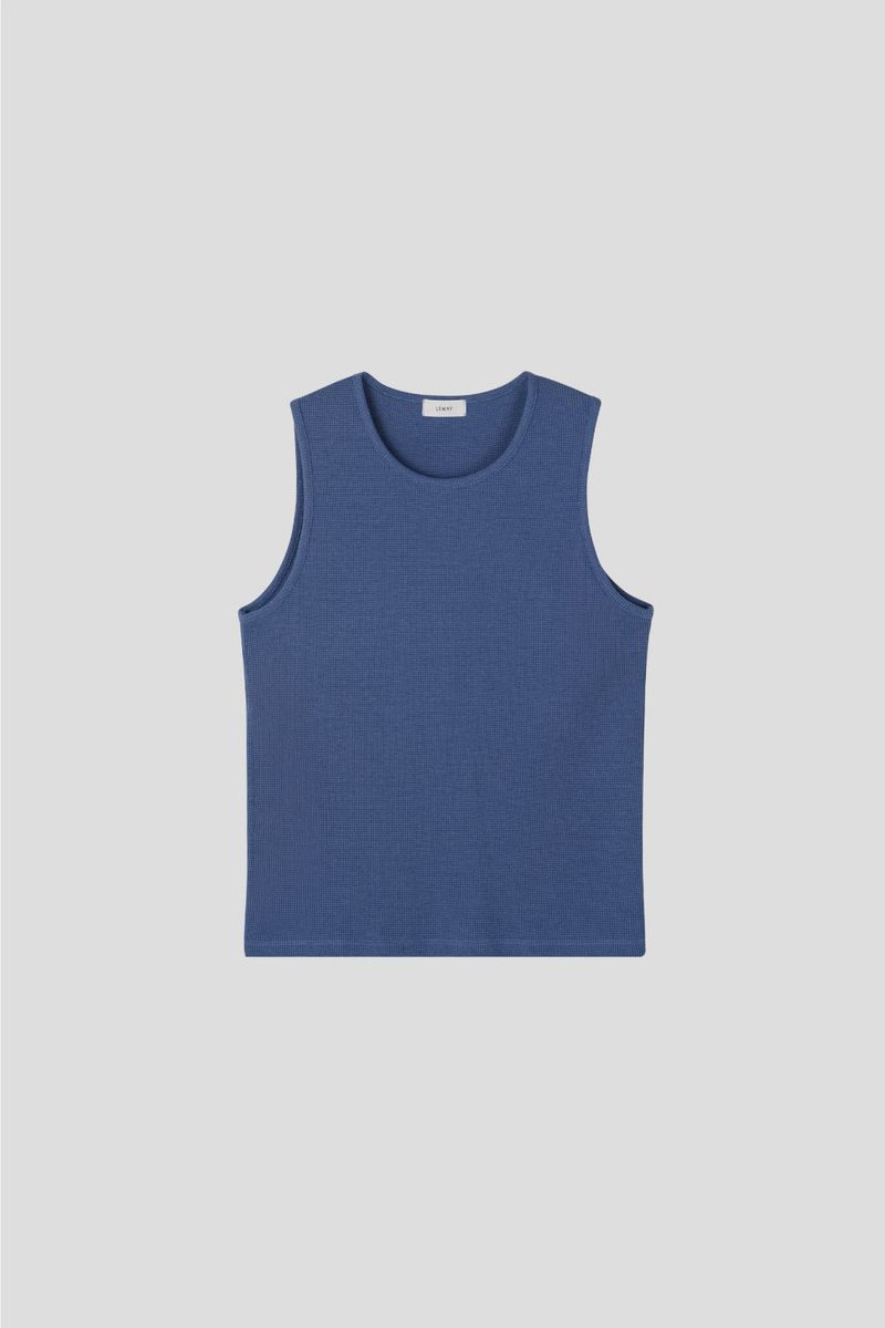 Waffle Crop Sleeveless Tee