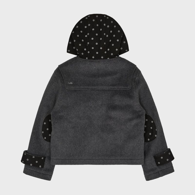 Dot Duffle Crop Coat