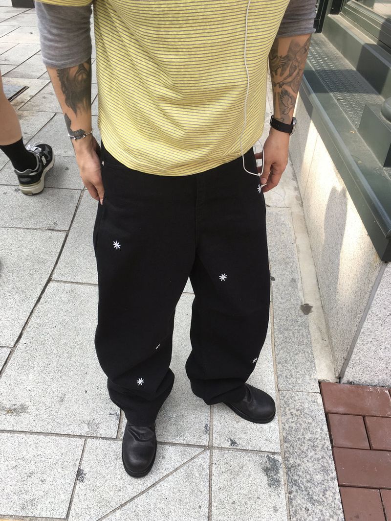 HOLY IN CODE（ホーリーインコード）の「No.1796 star embro wide cotton PT（Pants）」