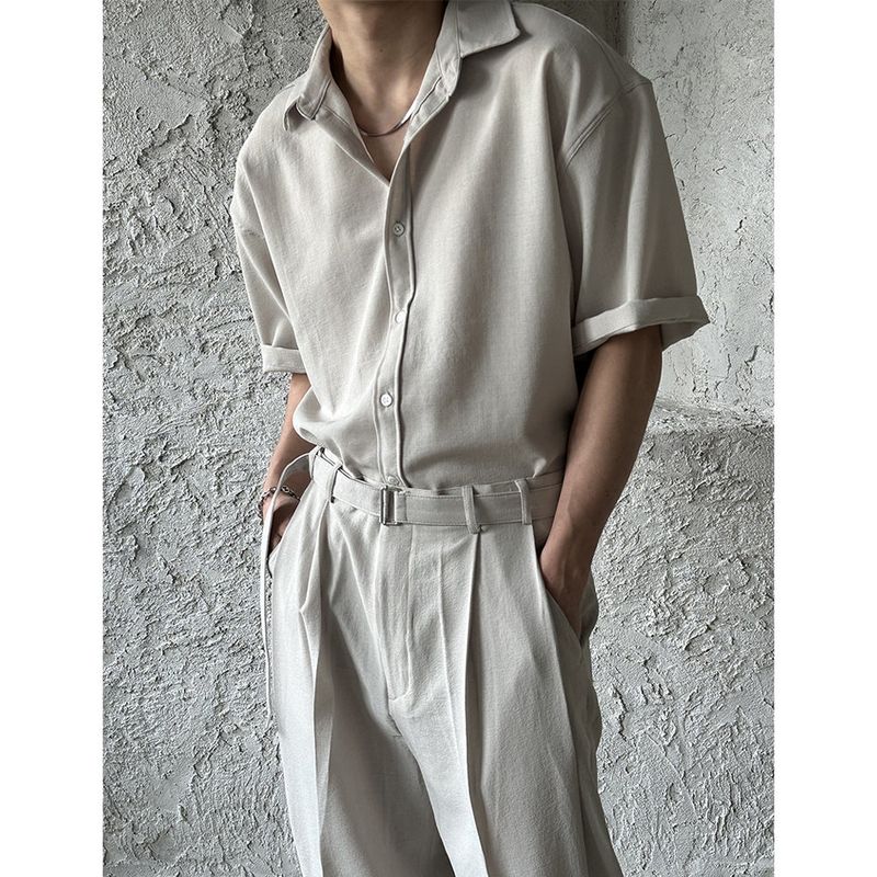 [SET UP가능] Minimal half shirts(3color)