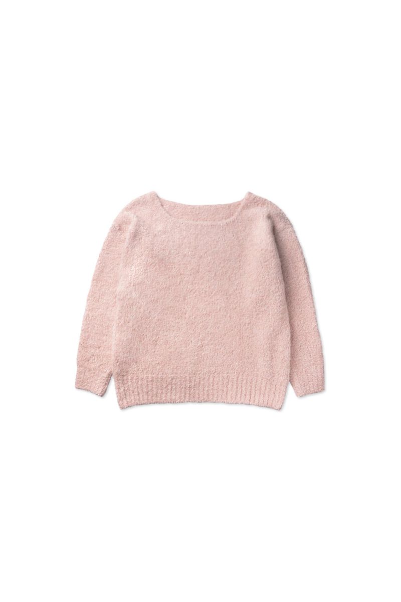 Blush boucle knit_baby pink