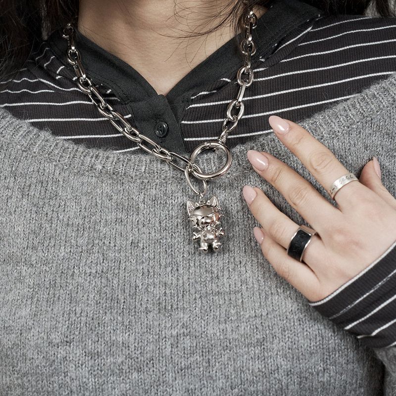 blackpurple（ブラックパープル）の「キャッツボールドチェーンネックレス（アクセサリー）」