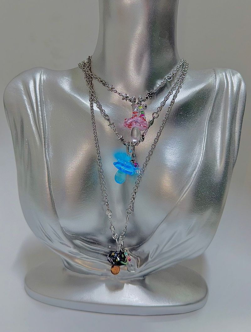 [Hearts2Hearts Juun] Trippy mushroom necklace.07 (8color)