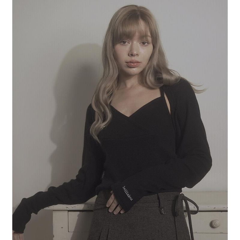 CLOUDY BOLERO-BLACK