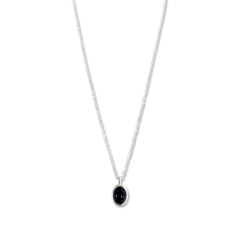 [925 SILVER] Onyx Daily Necklace
