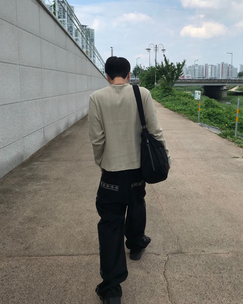 Corduroy Slim Henly Neck Long Sleeve