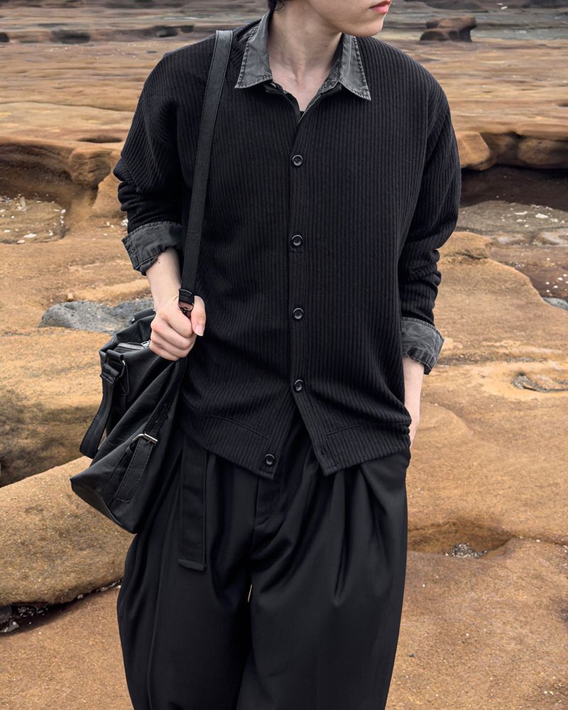 Bellano Ribbed Round Cardigan