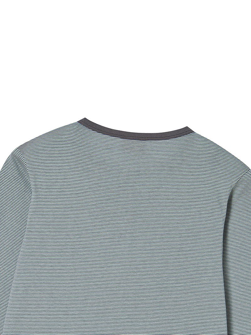 STRIPE BUTTON L/S MINT
