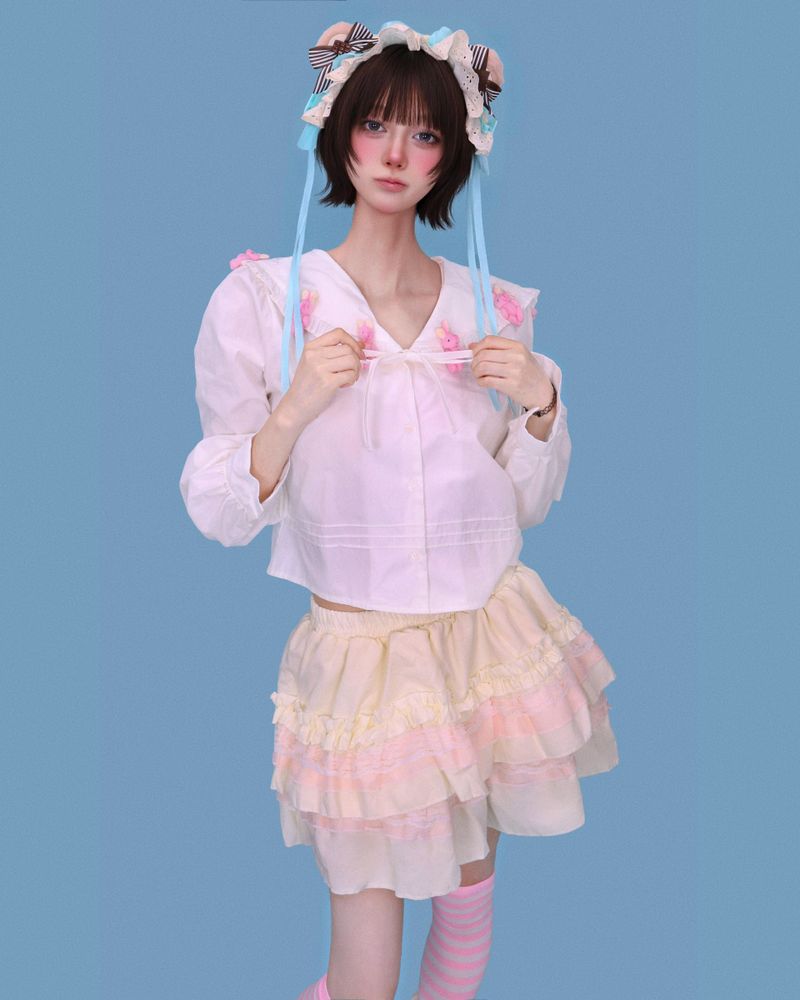 mint-choco bear hair dress