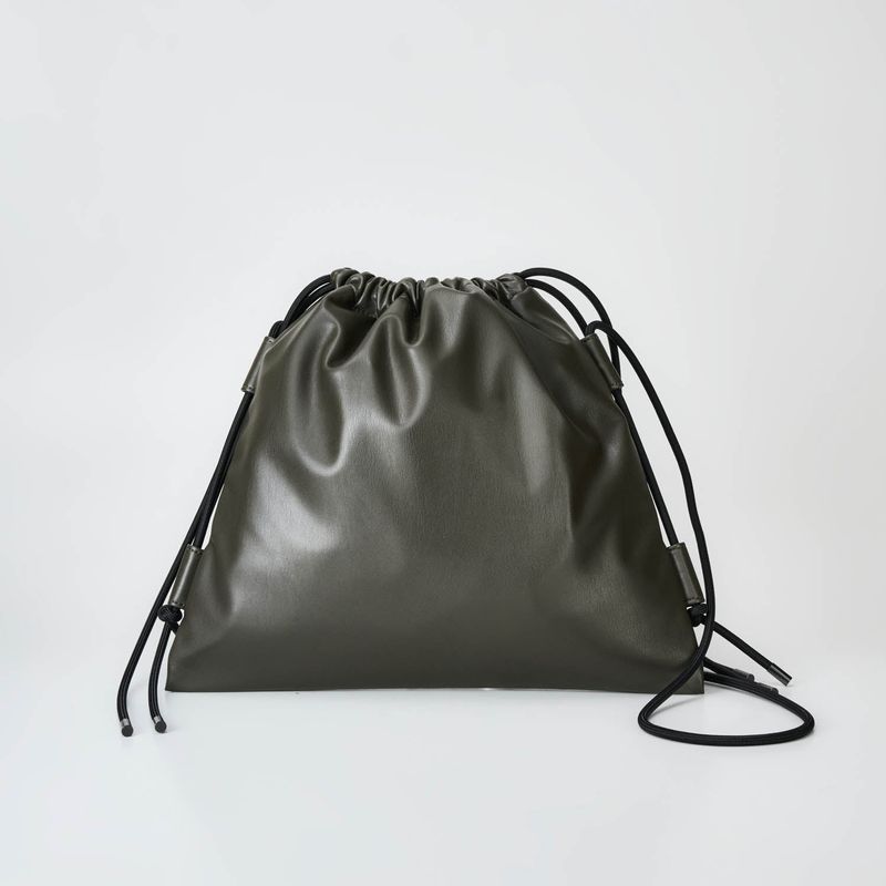 Recycled ECO Leather Drawstring Bag
