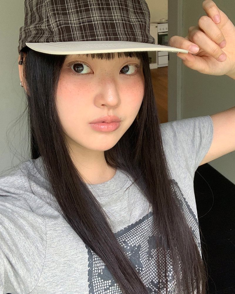 Daba Cotton Check Strap Camp Cap Hat