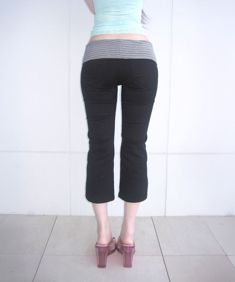 stripe folding capri pt