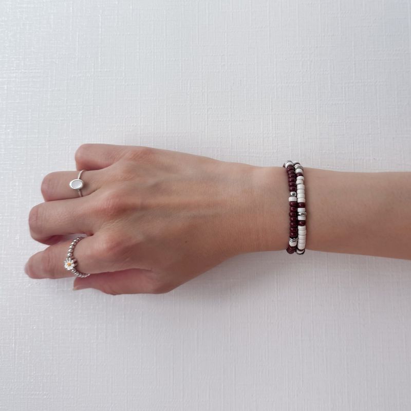 [MADE] Stone urethane Bracelet (Ivory)