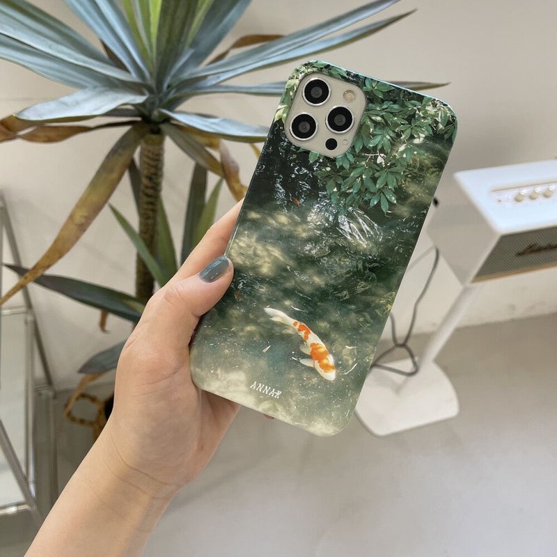 [green breeze koi goldfish hard case]