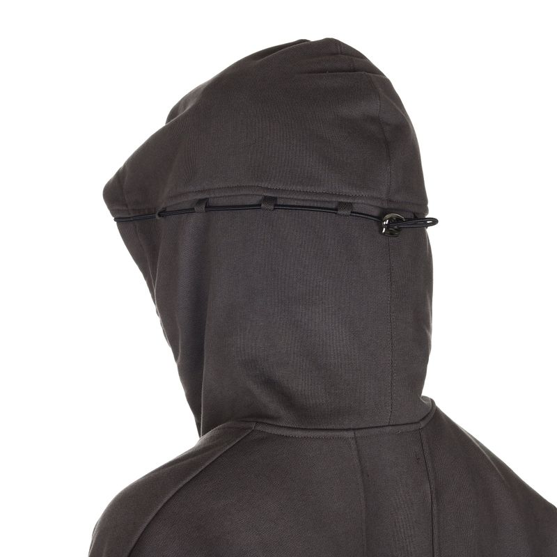 LAYERED STRING HOODIE ZIP-UP [DARK GRAY]
