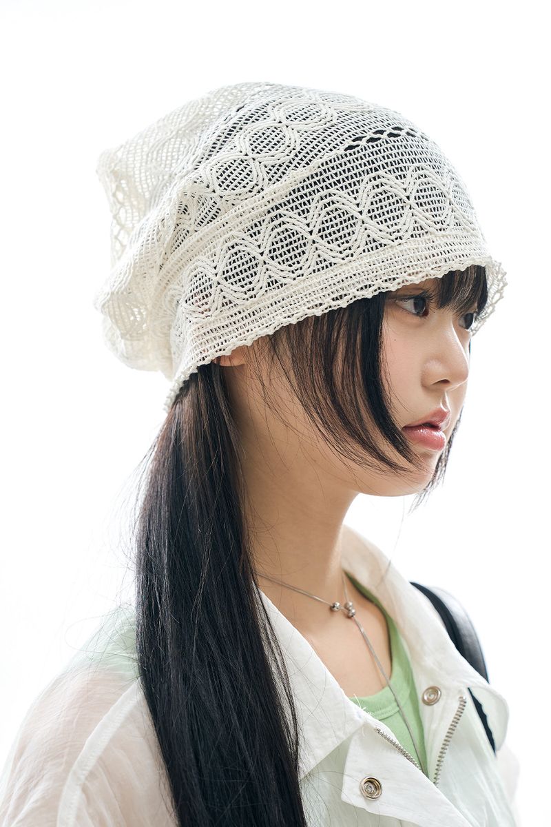 Raucohouse（ラウコハウス）の「Audrey lace wide beanie（Hats）」