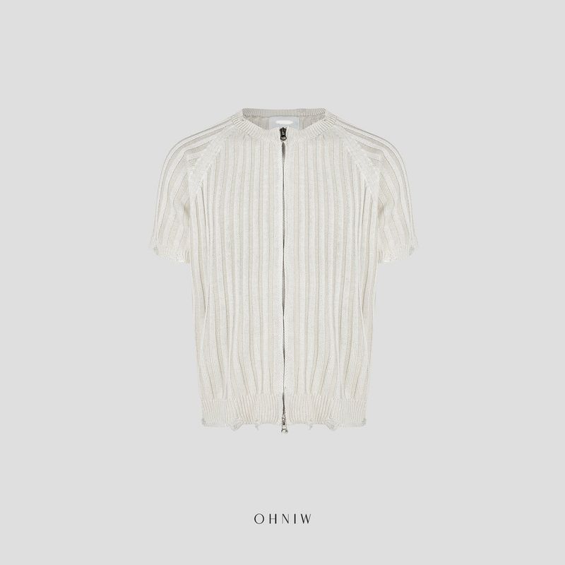 DL Ribbed Half Summer Zip-up 4C