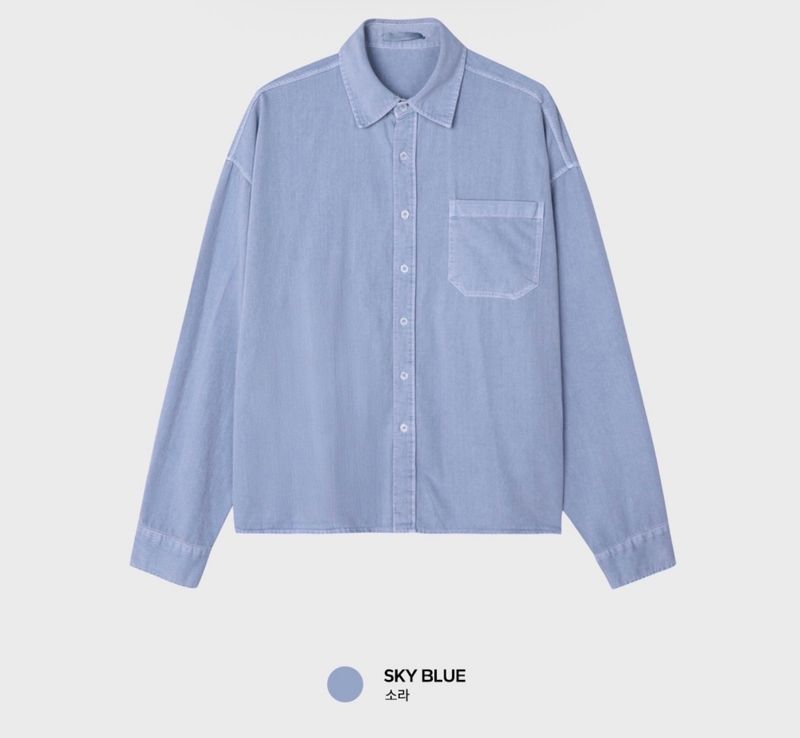 Look Wonder Ant Daily Pigment Semi-Crop Twill Shirt
