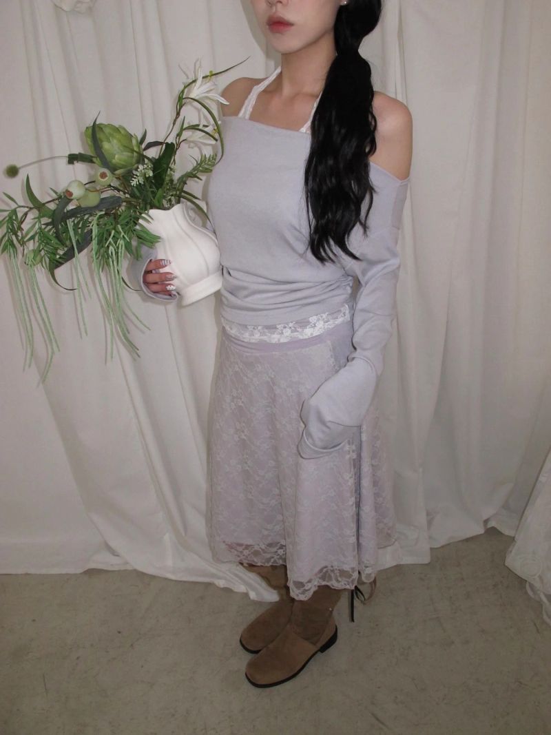 Lace Halter Layered T