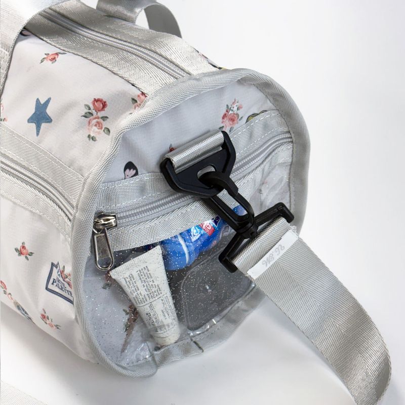 Floral Monogram Cylinder Bag Cool-Gray