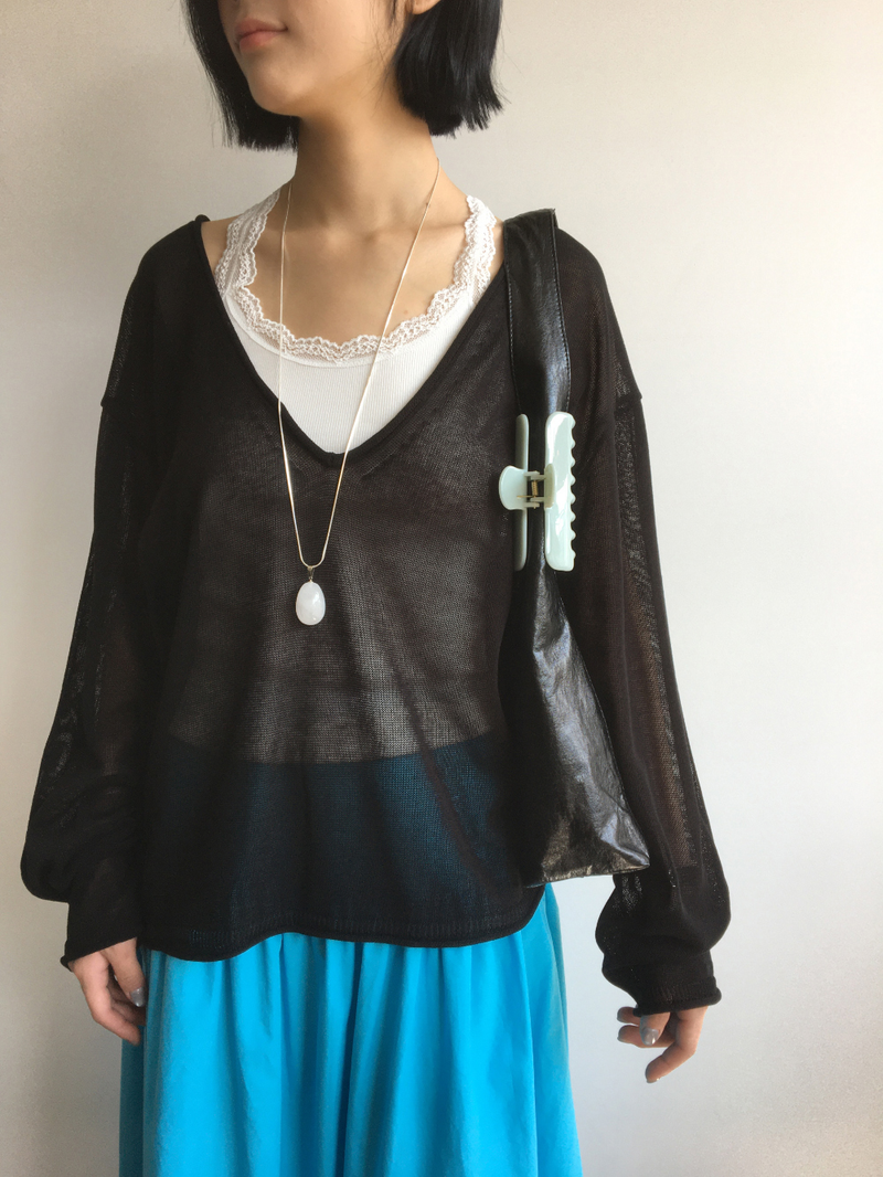 Veiled Summer V-neck Knit (5color)