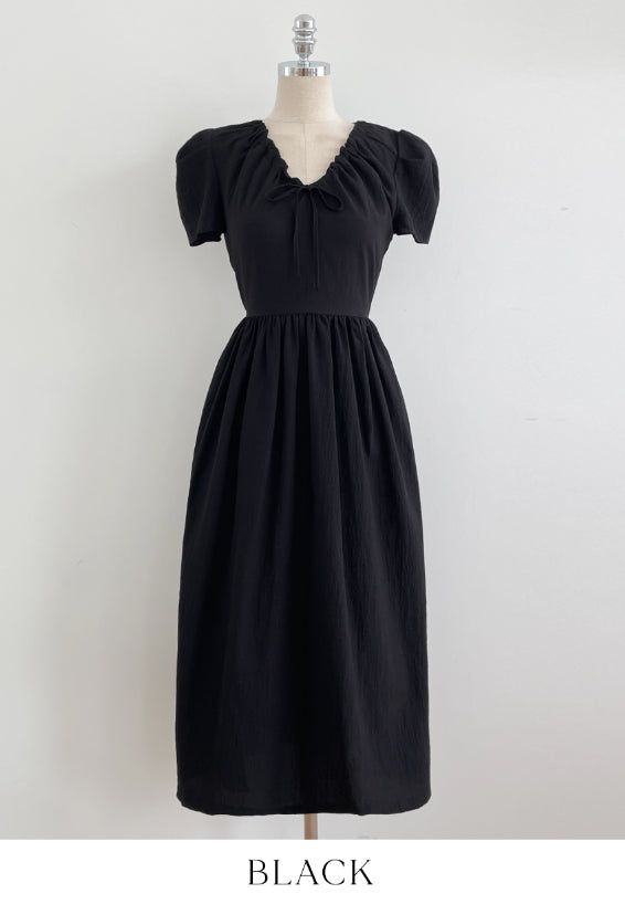 Cossel Ribbon String Flared Long One Piece
