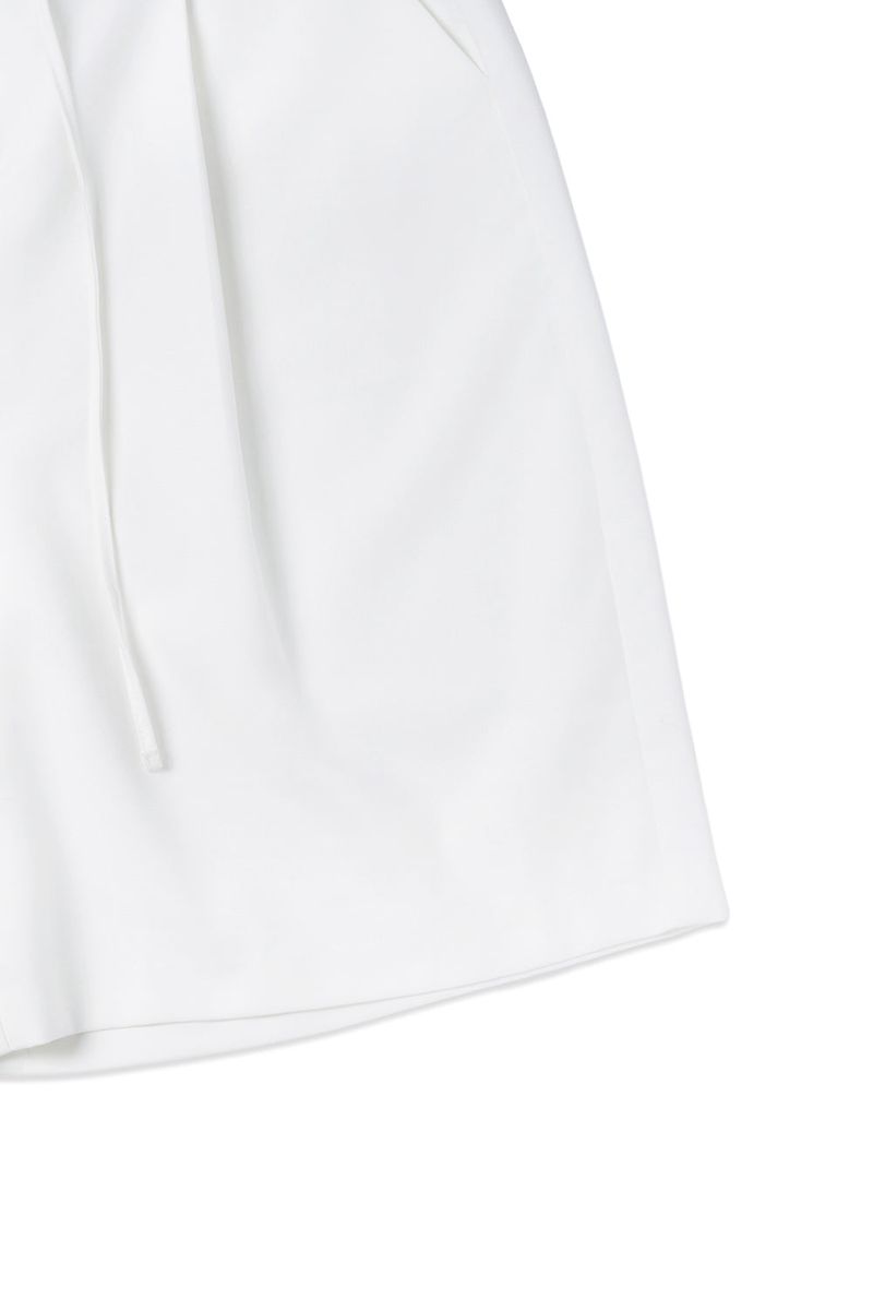 Pintuck bermuda pants_ivory