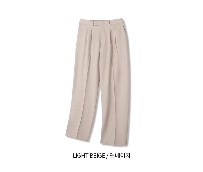 ASCLO Cozy Two Tuck Wide Slacks (4color)
