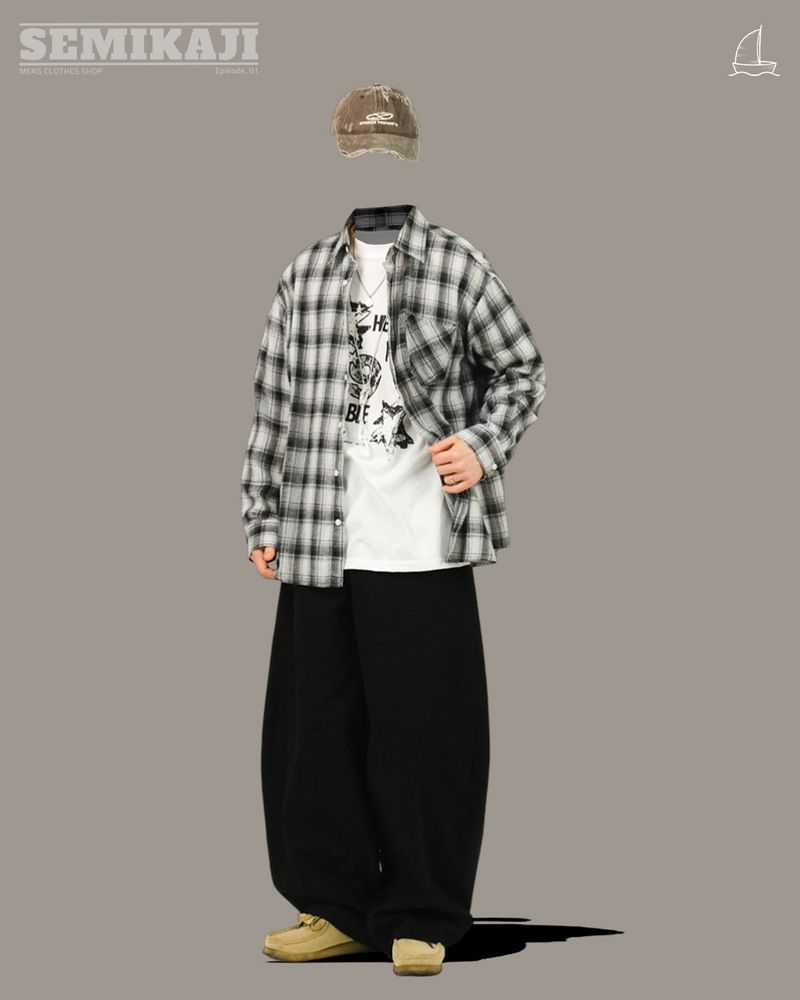 DE Back Point Wide Balloon Pants