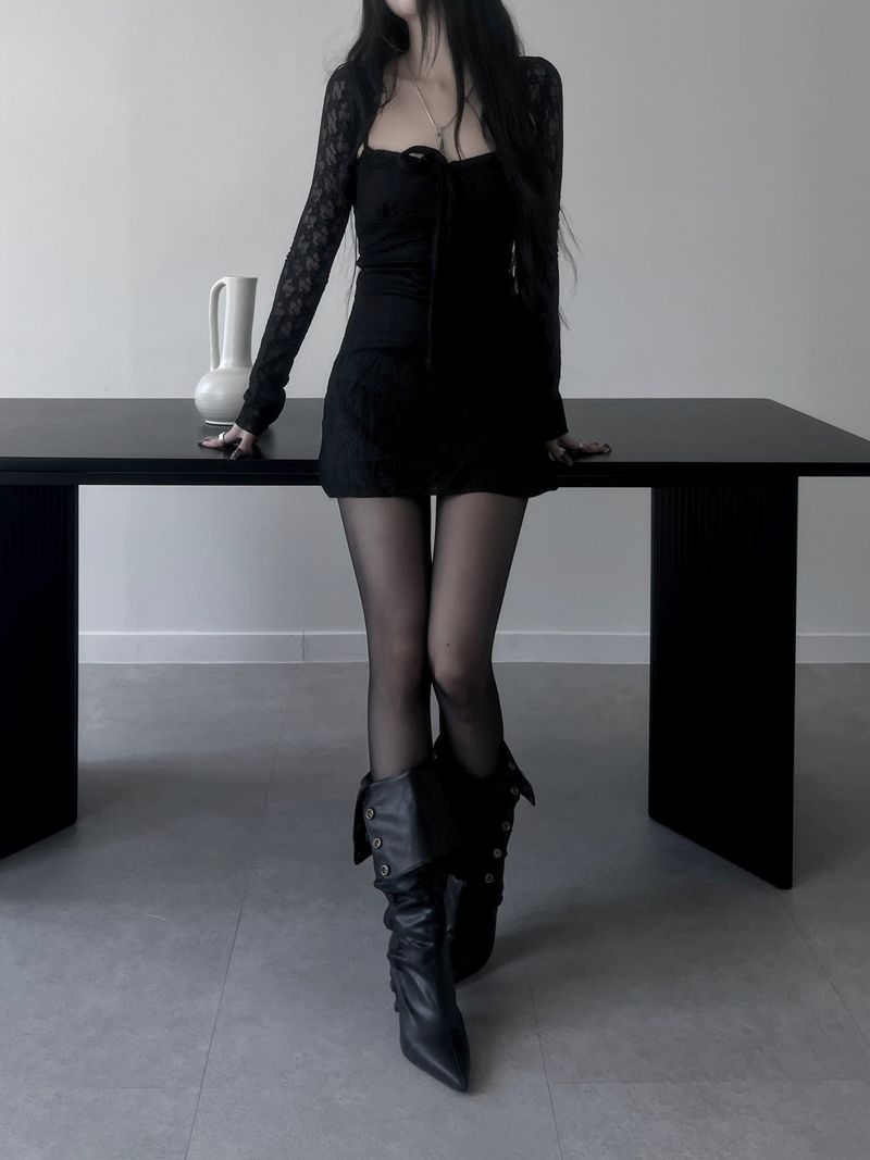 black square mini one-piece