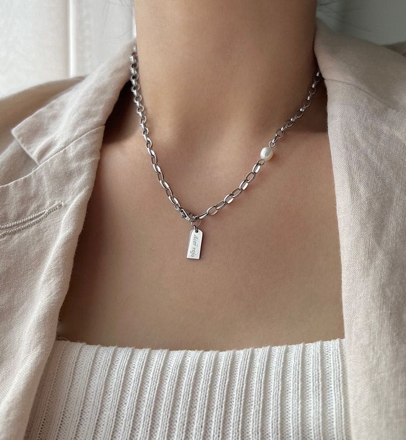 Acer rojo(アセルロジョ)の「huu Surgical Steel Hip Fresh Water Pearl Bold Three-Way Necklace(Accessories)」