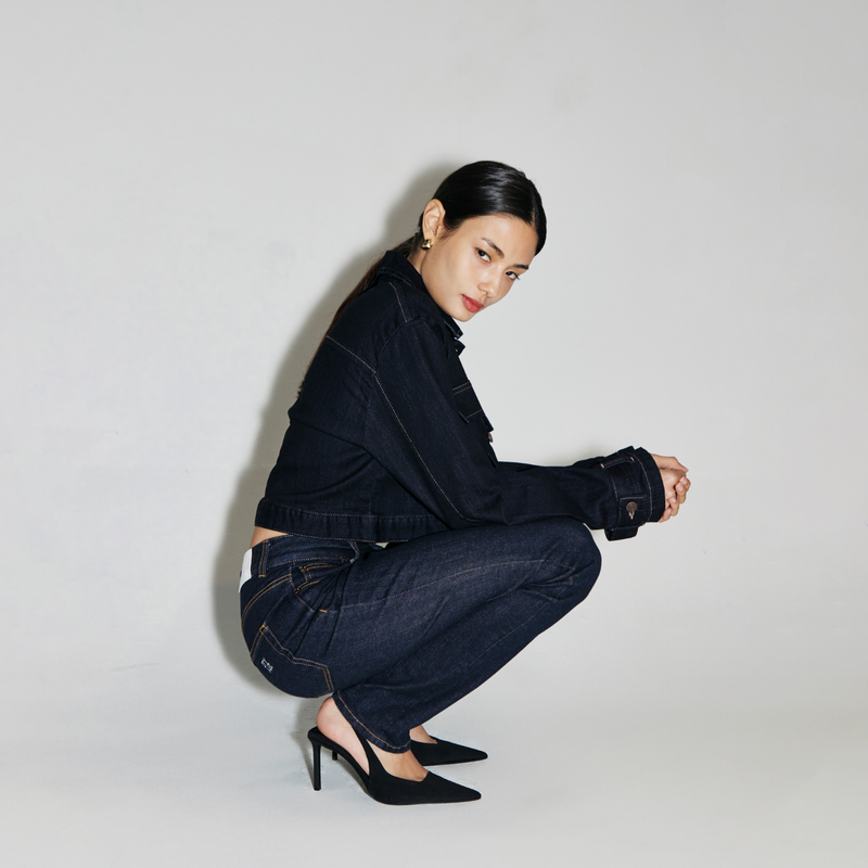 Twill Indigo Slim Straight Jean - YC391