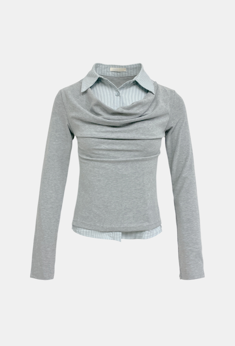 Modern Layered Drape T-shirt