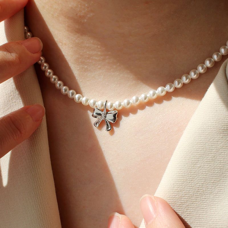 noonoofingers(ヌヌフィンガース)の「Lady Ribbon Pearl Necklace(Accessories)」
