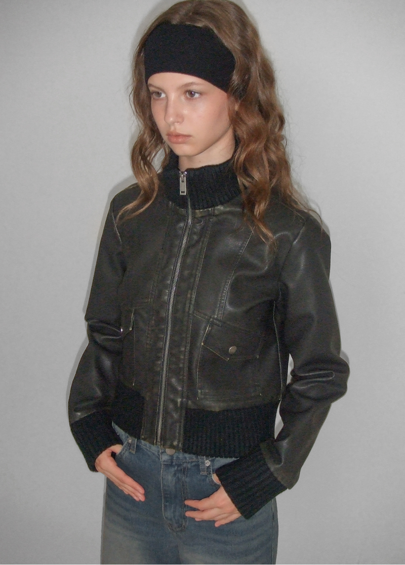BLACKUP（ブラックアップ）の「[MADE] Avon Shibori Leather Jumper（Jackets/Outerwear）」