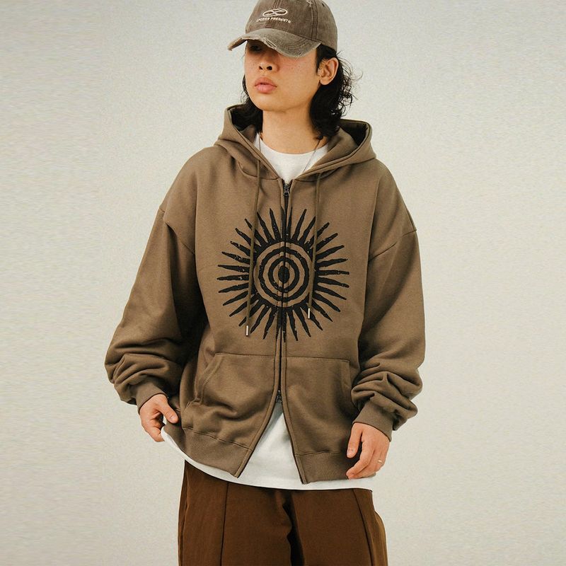 SEMIKAJI(セミカジ)の「GL Sun Printing Hoody Zip-up(Tops)」