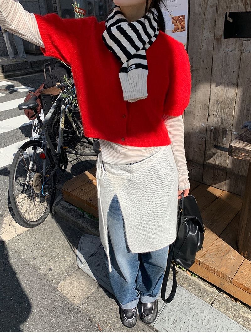 KNIT STRIPE MUFFLER (2C)