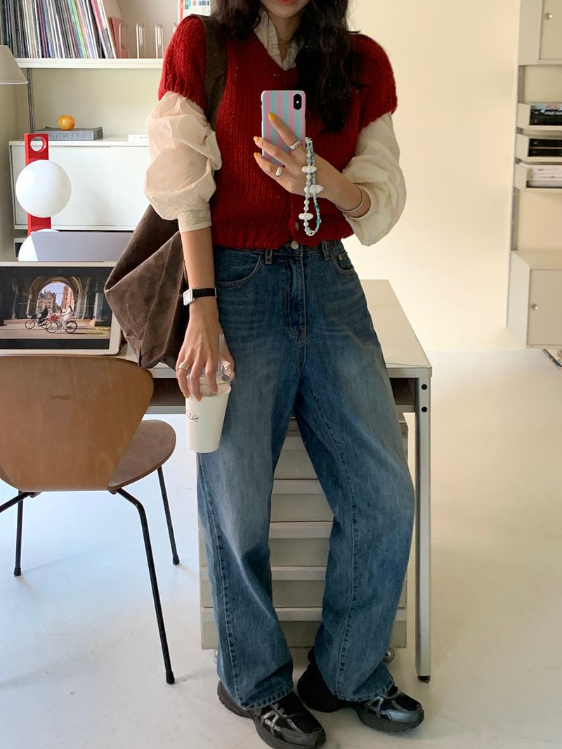 [MADE] LoHeart Puff Mini Cardigan