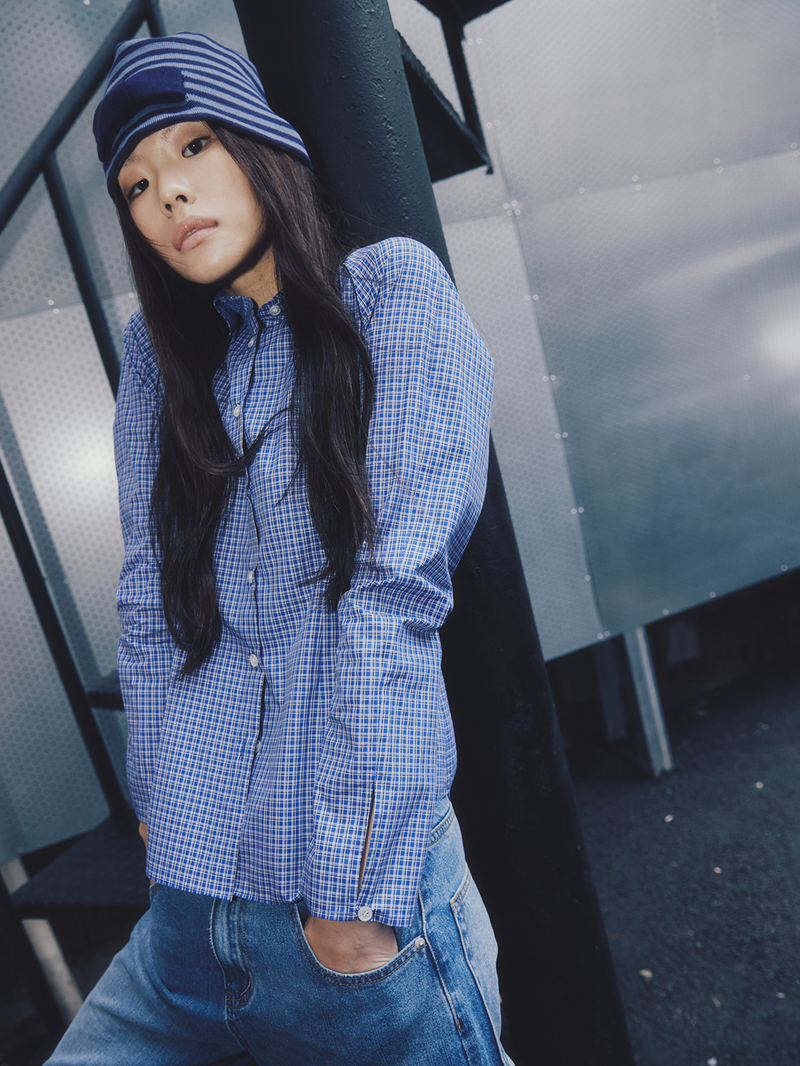 Curvy Line Shirt Blue