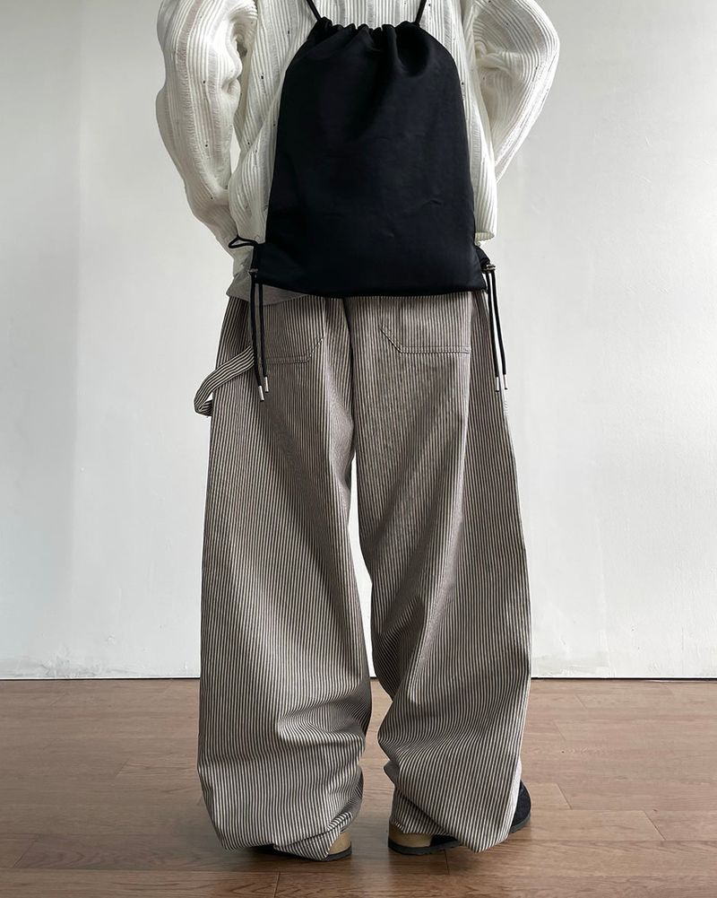 Twin Stripe Curved Pants
