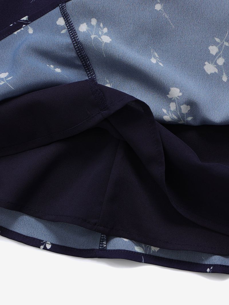 Floral flare dress (Navy)