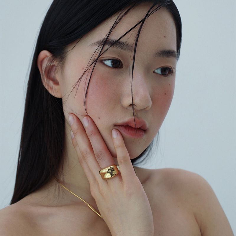 studio HAE(スタジオヘ)の「【MADE】 Gold curve ring(Accessories)」