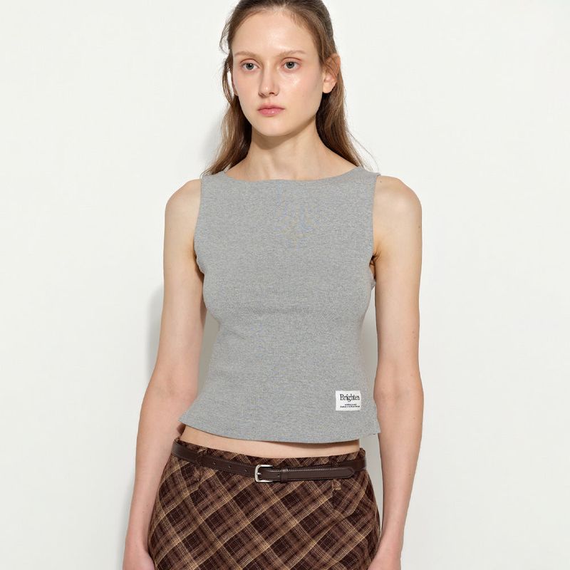 Essential Boat-Neck Grey