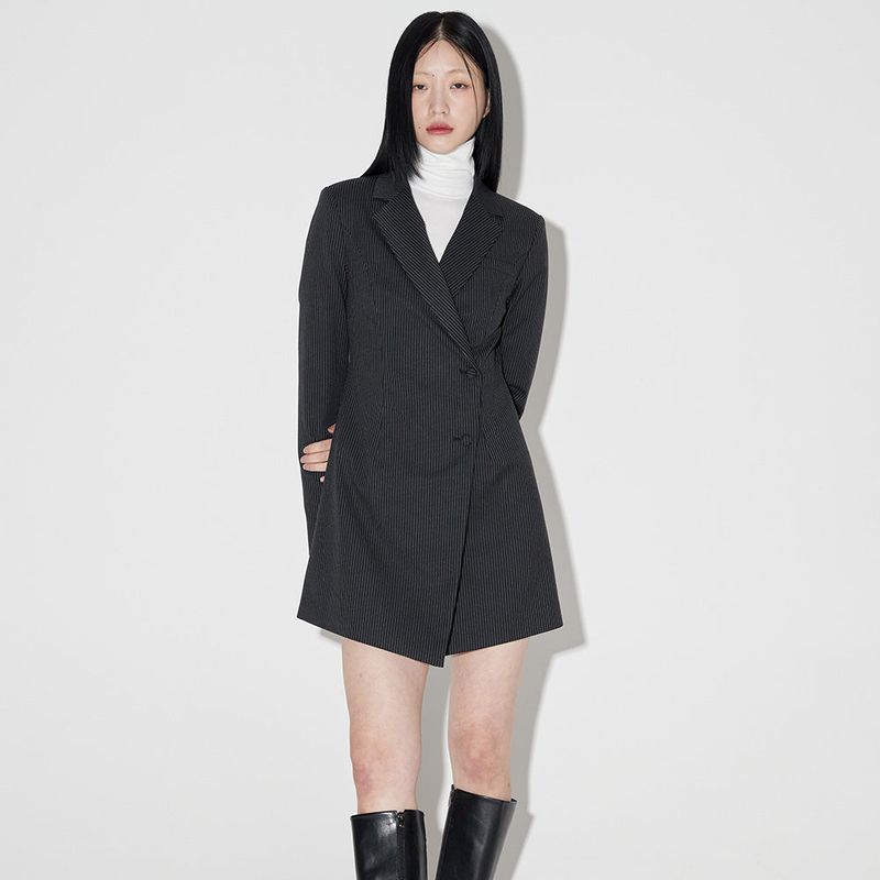 ZEROPLANET（ゼロプラネット）の「テーラードミニジャケットドレス / Taylor Mini Jacket Dress [BLACK]（Dresses）」