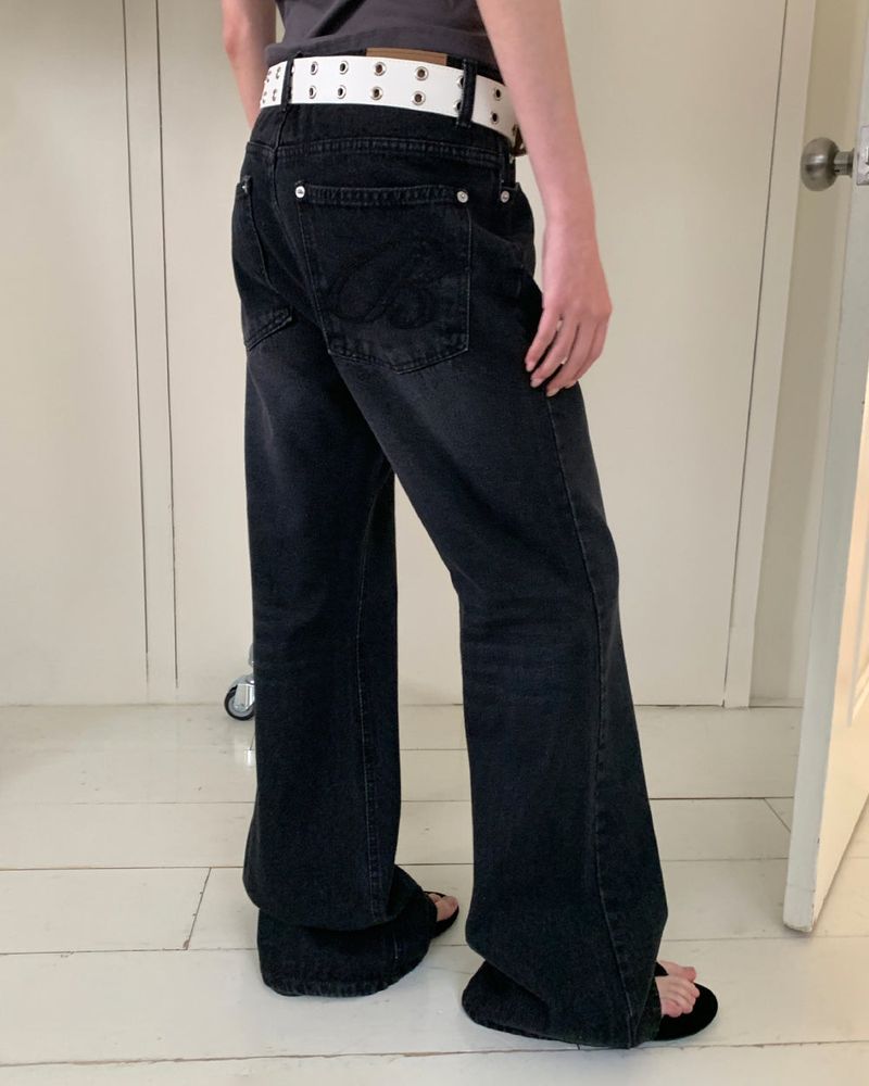[ORIGINAL] Niel Logo Semi Bootcut Denim Pants