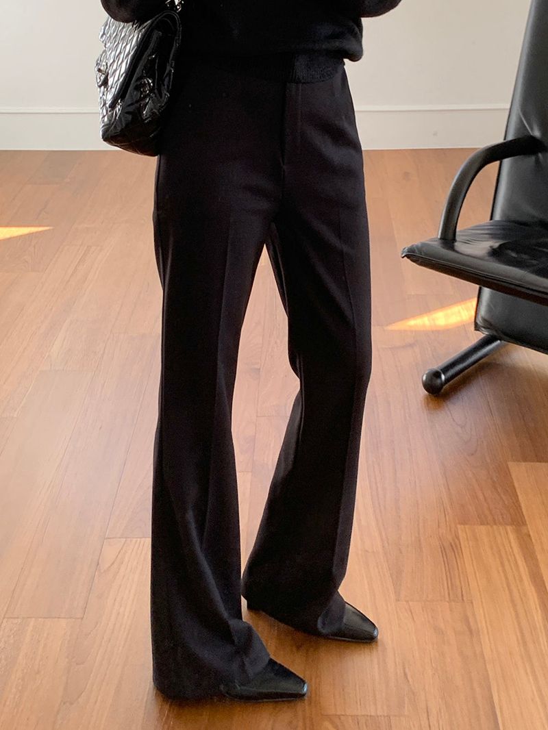 [MADE] [Wool Napping] Winter Warm Long Bootcut Slacks
