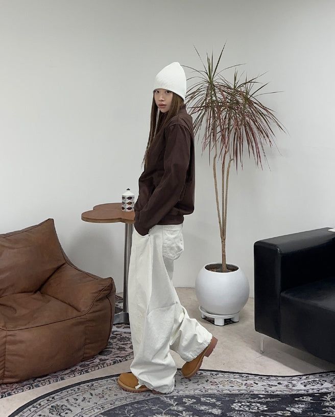 Lucal Satin Suede Zip-up