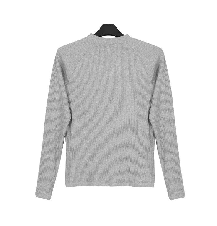 Dopa Muscle-Fit Ribbed Long-Sleeve Top