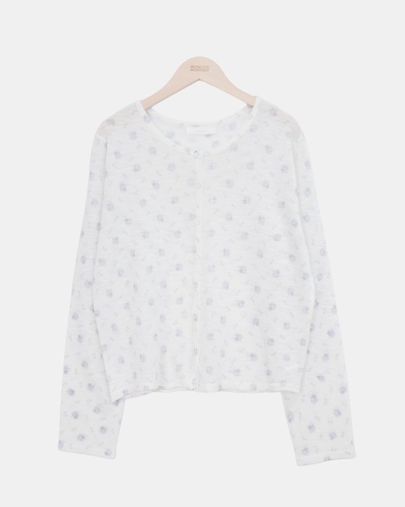 Nichu Flower Pattern Cardigan
